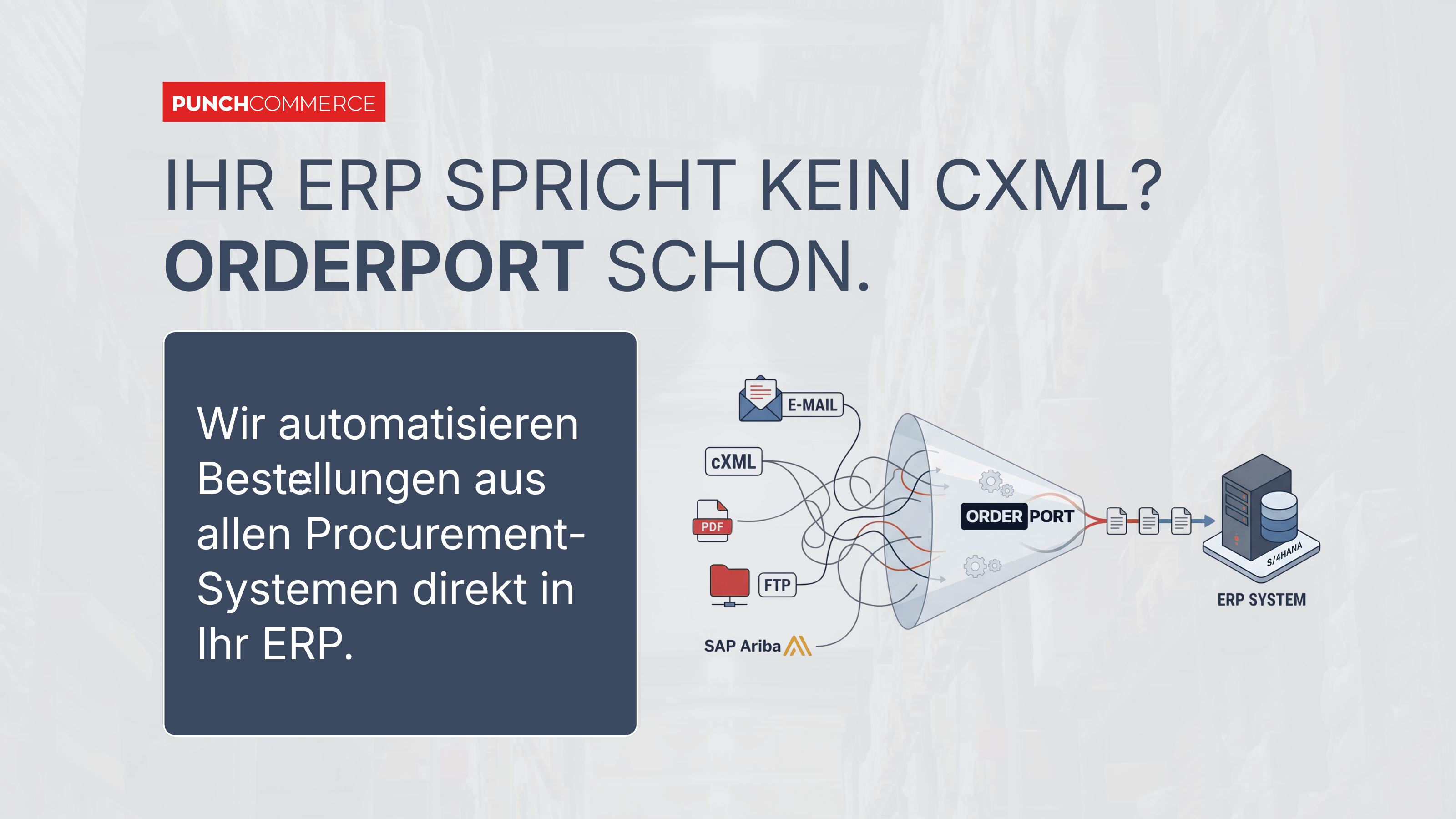 Schluss mit manueller Bestellverarbeitung: OrderPort bringt Bestellungen aus SAP Ariba, Coupa & Co. automatisch ins ERP
