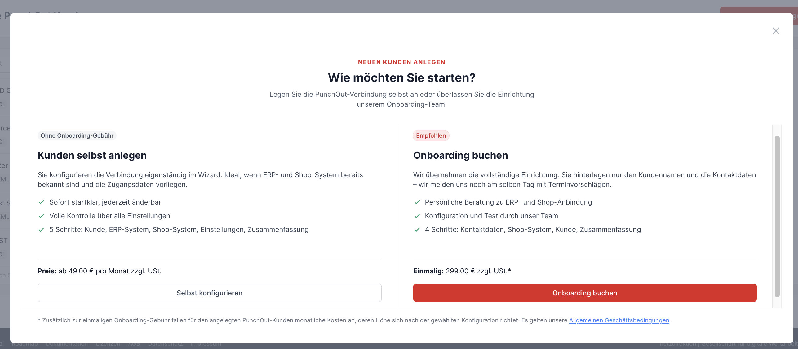 Onboarding-Option