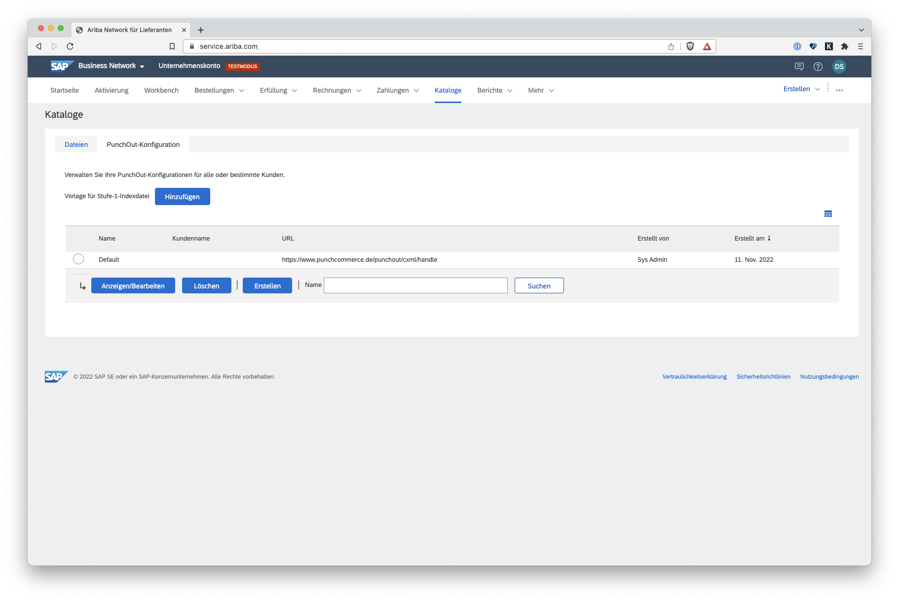 SAP Ariba® PunchOut Configuration Overview